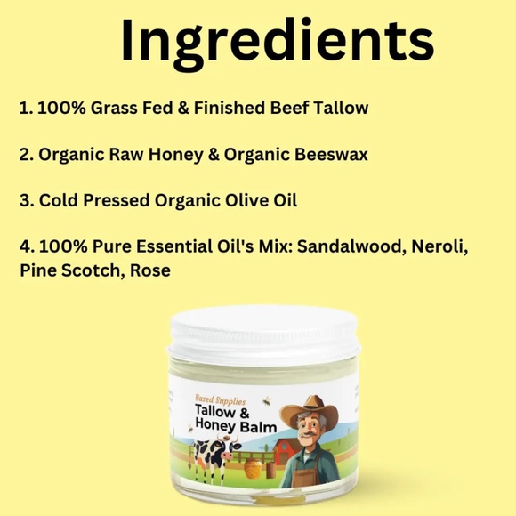 Based Supplies Tallow & Honey Balm - Picture 3 of 7